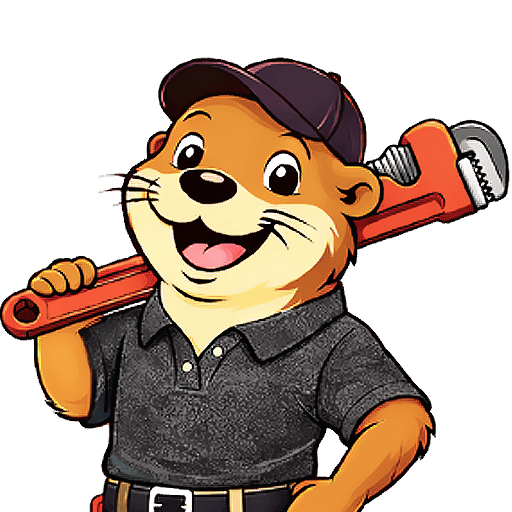 Plumbing repair technician holding a wrench, providing expert services for residential plumbing issu.